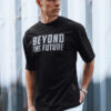 T-shirt męski czarny Dstreet