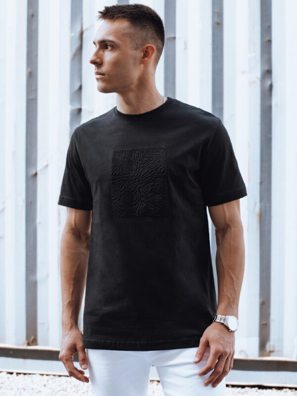 T-shirt męski czarny Dstreet