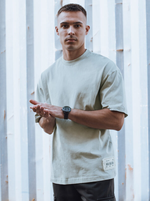 T-shirt męski oliwkowy Dstreet