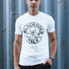 T-shirt męski z nadrukiem biały Dstreet