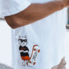T-shirt męski z nadrukiem biały Dstreet