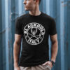 T-shirt męski z nadrukiem czarny Dstreet