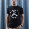 T-shirt męski z nadrukiem czarny Dstreet
