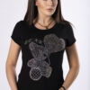 T-shirt z aplikacją z dżetów