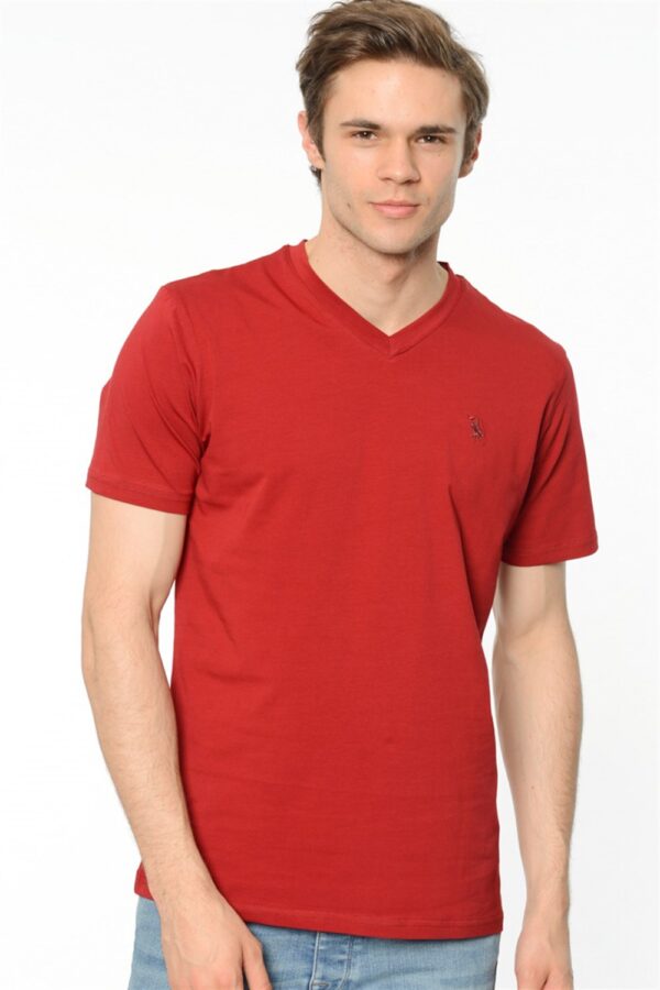T8537 DEWBERRY T-SHIRT-BURGUNDY