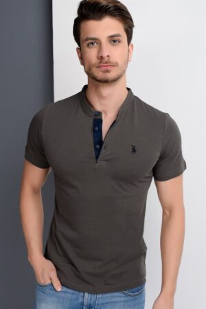 T8560 DEWBERRY T-SHIRT-KHAKI