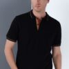 T8567 DEWBERRY MEN'S T-SHIRT-BLACK