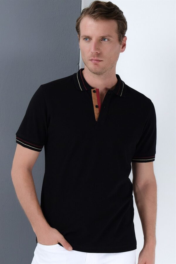 T8567 DEWBERRY MEN'S T-SHIRT-BLACK
