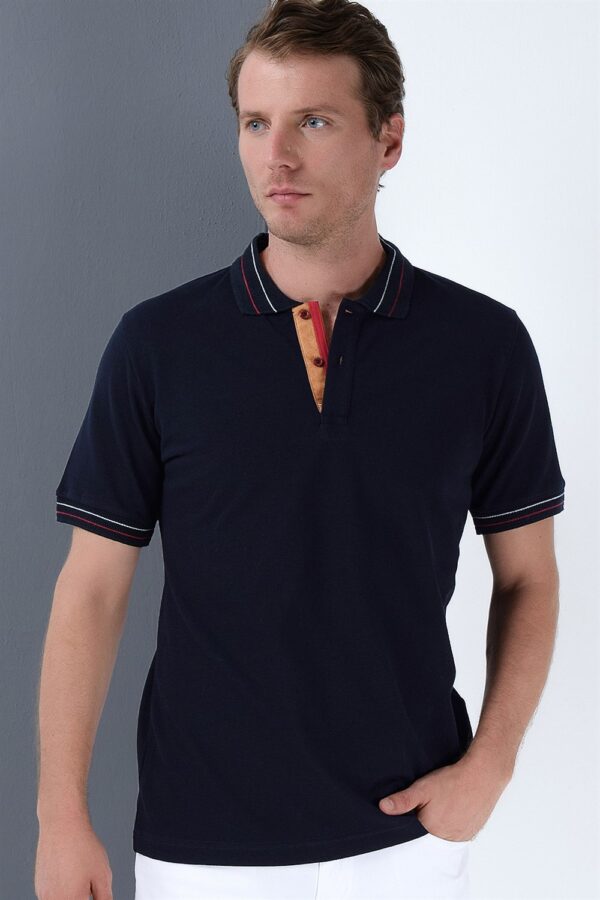 T8567 DEWBERRY MEN'S T-SHIRT-NAVY BLUE