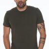 T8569 DEWBERRY BICYCLE COLLAR MEN'S T-SHIRT-KHAKI
