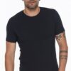 T8569 DEWBERRY BICYCLE COLLAR MEN'S T-SHIRT-NAVY BLUE
