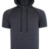 T8570 DEWBERRY HOODED MEN'S T-SHIRT-FLAT ANTHRACITE