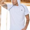 T8570 DEWBERRY HOODED MEN'S T-SHIRT-LIGHT WHITE
