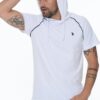 T8570 DEWBERRY HOODED MEN'S T-SHIRT-WHITE