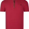 T8571 DEWBERRY ZIPPERED MEN'S T-SHIRT-PLAIN BURGUNDY