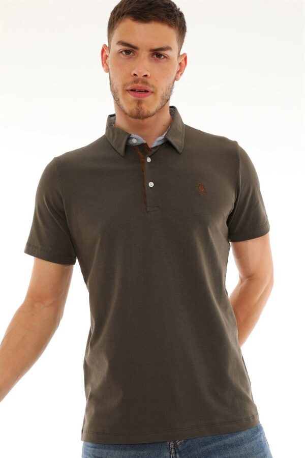 T8582 DEWBERRY MEN'S T-SHIRT-KHAKI