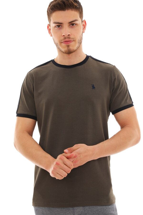 T8584 DEWBERRY MEN'S T-SHIRT-KHAKI