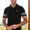 T8585 DEWBERRY MEN'S T-SHIRT-BLACK-WHITE-2