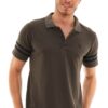 T8585 DEWBERRY MEN'S T-SHIRT-KHAKI