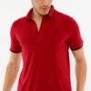T8586 DEWBERRY MEN'S POLO NECK T-SHIRT-BURGUNDY