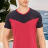 T8591 DEWBERRY MENS T-SHIRT-PLAIN BURGUNDY