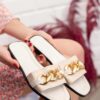 TER01 Women Slippers with Chain-KREM