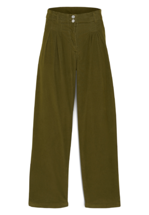 TIMBERLAND Nadrág 'Needle Corduroy Wide Leg Pant'  olíva-Ár