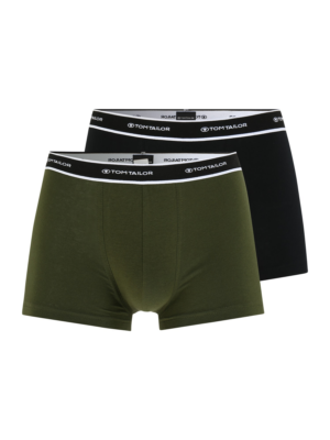 TOM TAILOR Boxeralsók  khaki / fekete / fehér-Ár