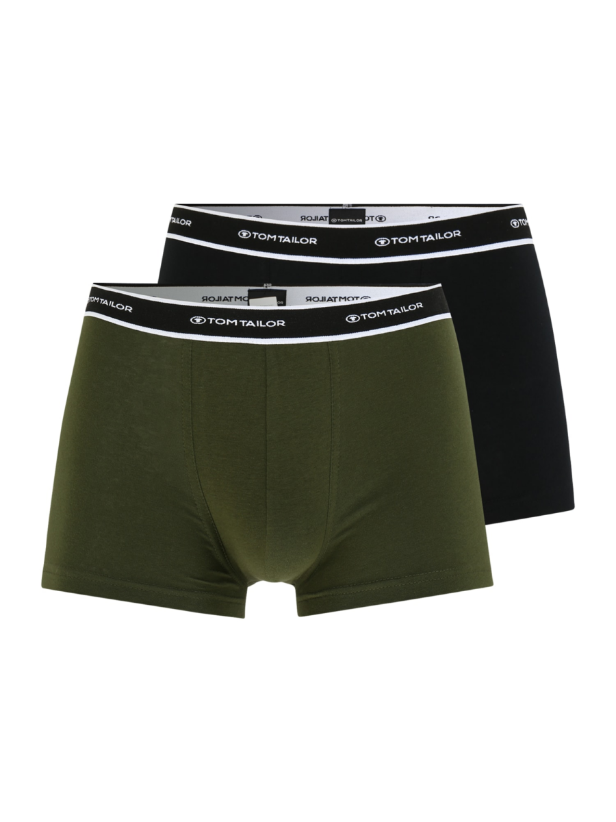 TOM TAILOR Boxeralsók  khaki / fekete / fehér-Ár