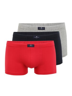 TOM TAILOR Boxeralsók  sötétkék / szürke melír / világospiros-hu