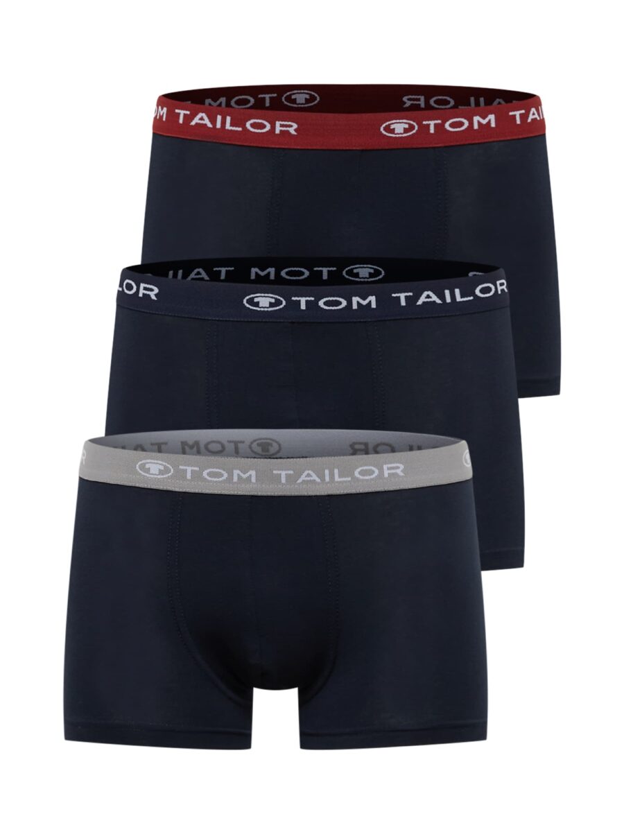 TOM TAILOR Boxeralsók  tengerészkék / szürke / borvörös / fehér-hu