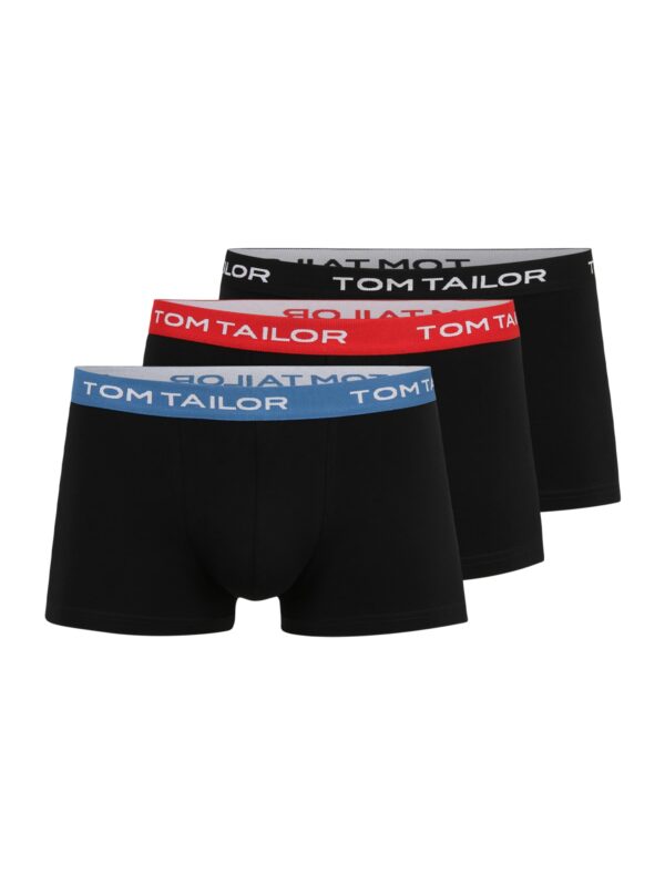 TOM TAILOR Boxeralsók  világoskék / piros / fekete