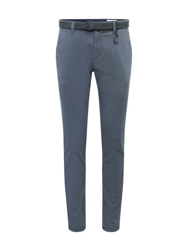 TOM TAILOR DENIM Chino nadrág  antracit / fehér-hu