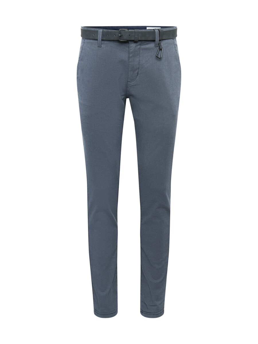 TOM TAILOR DENIM Chino nadrág  antracit / fehér-hu