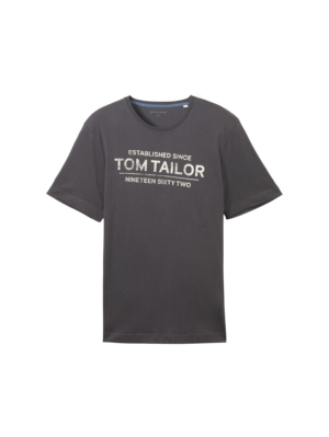 TOM TAILOR Póló  sötétszürke / fehér-Ár