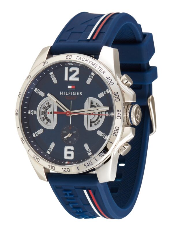 TOMMY HILFIGER Analóg órák  sötétkék / piros / ezüst