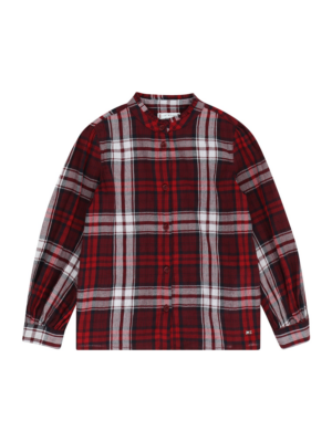 TOMMY HILFIGER Blúz 'TARTAN'  tengerészkék / tűzpiros / sötétvörös / fehér-Ár