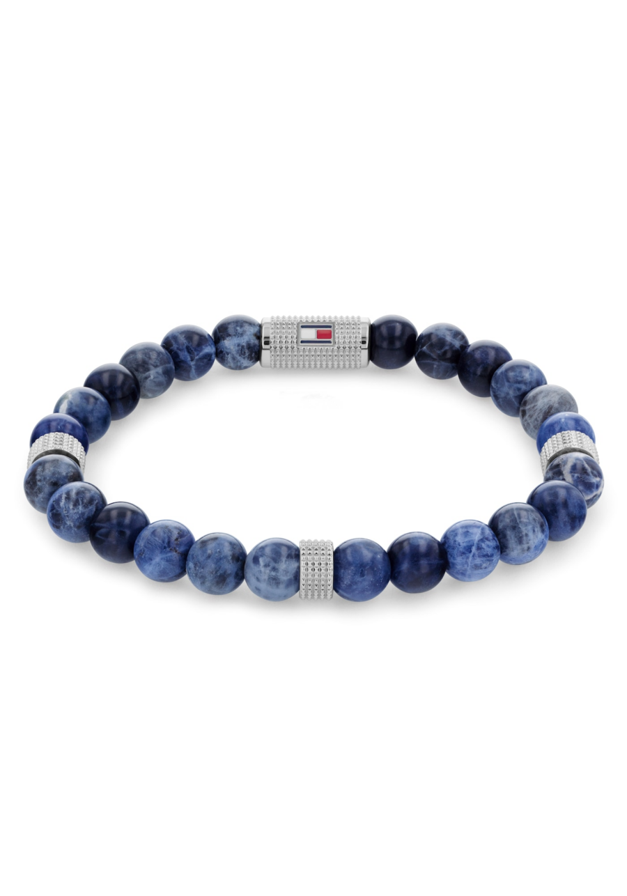 TOMMY HILFIGER Karkötő  kék / tengerészkék / piros / ezüst-Hungary
