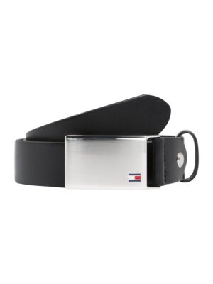 TOMMY HILFIGER Övek 'Plaque'  fekete / ezüst