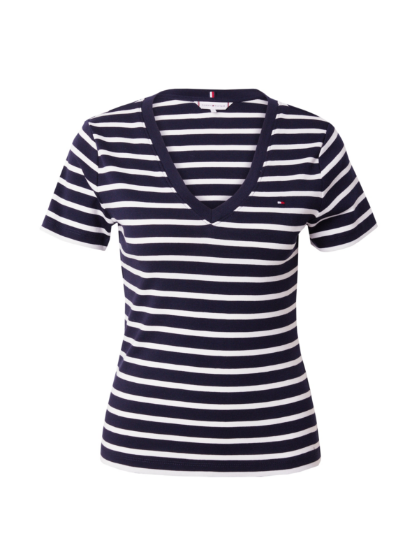 TOMMY HILFIGER Póló 'Cody'  tengerészkék / rikító piros / fehér-Ár