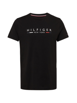 TOMMY HILFIGER Póló 'New York'  piros / fekete / fehér-Hungary