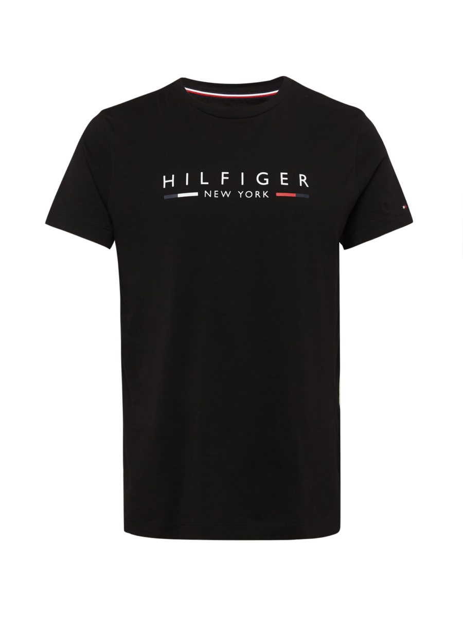 TOMMY HILFIGER Póló 'New York'  piros / fekete / fehér-Hungary