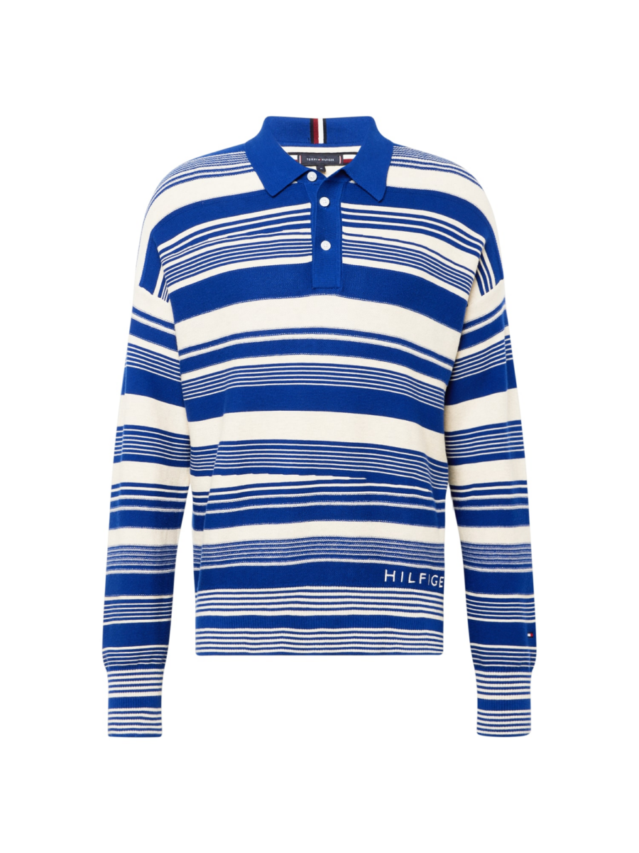 TOMMY HILFIGER Pulóver  bézs / kék-Ár