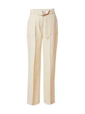 TOMMY HILFIGER Ráncos nadrág 'TOMMY HILFIGER X ABOUT YOU WL BELTED PANT'  bézs-hu