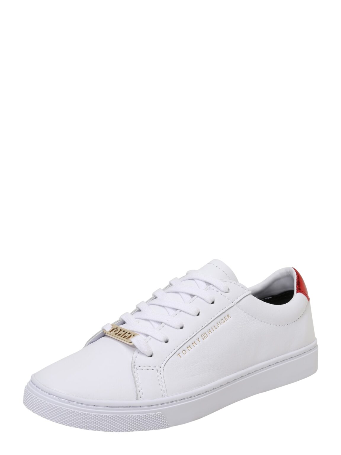 TOMMY HILFIGER Rövid szárú sportcipők 'Essential'  arany / piros / fehér