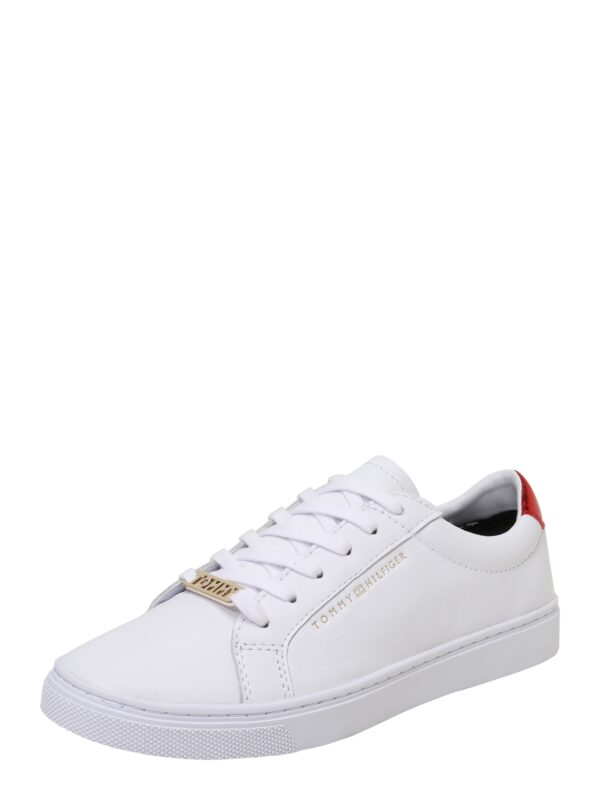 TOMMY HILFIGER Rövid szárú sportcipők 'Essential'  arany / piros / fehér