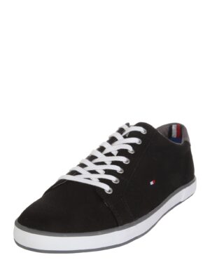 TOMMY HILFIGER Rövid szárú sportcipők 'Harlow'  fekete / fehér