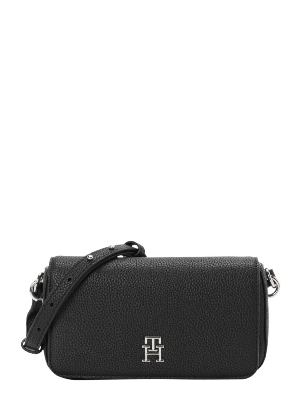 TOMMY HILFIGER Válltáska  fekete / ezüst-Ár