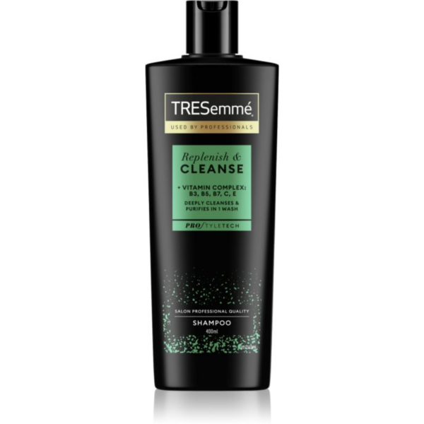 TRESemmé Replenish & Cleanse sampon hajolajjal vitaminokkal Pro Style Technologie™ 400 ml-Ár