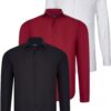 TRIPLE SET G726 DEWBERRY SHIRT-BLACK-WHITE-BURGUNDY